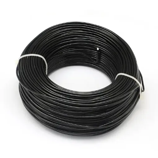 alambre aluminio flexible 1 2mm espesor rollo 10mts color negro 0