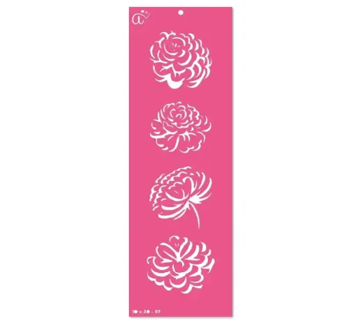 stencil amarte 10x30cms motivo nro 27 flores 0