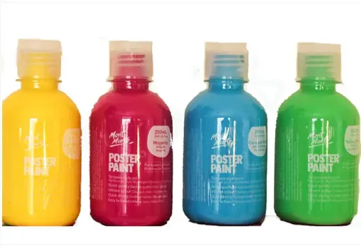 tempera poster paint secado rapido terminacion mate mont marte x250ml color brillante azul ceruleo 0