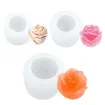 molde silicona grado alimenticio para resina epoxi masas modelo rosa 3d 32x27mms 2