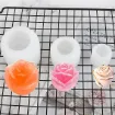molde silicona grado alimenticio para resina epoxi masas modelo rosa 3d 32x27mms 3