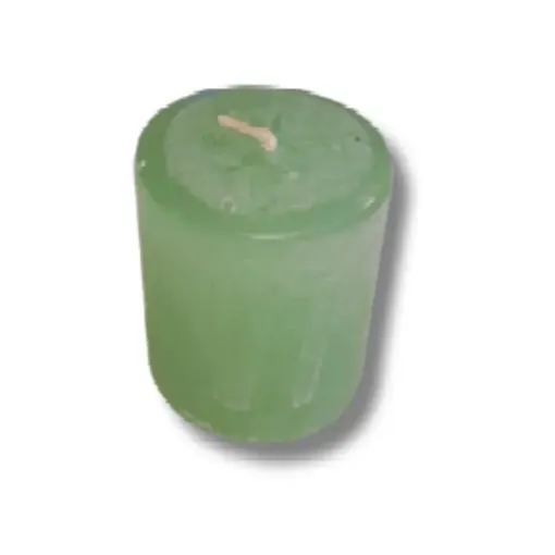 velon cilindrico artesanal 6x6cms color verde agua 0