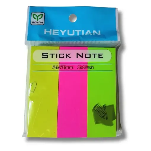 notas adhesivas sticky notes post it heyutian medida 25x76mms x3 colores 0