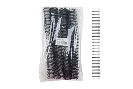 espirales metalicos dobles 19mms a4 23 loops ibi craft para encuadernacion a4 170 hojas x16 negro 0