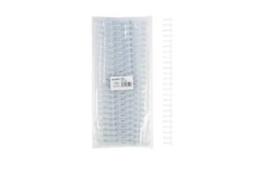 espiral metalico doble 12 7mms a4 23 loops ibi craft para encuadernacion a4 100 hojas unidad blanco 0
