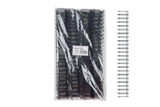 espiral metalico doble 22mms a4 23 loops ibi craft para encuadernacion a4 200 hojas unidad negro 0