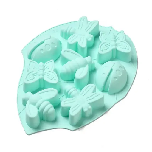 molde silicona para fabricar jabones artesanales 28x21cms x8 motivos insectos 0