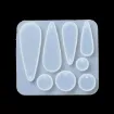 molde silicona para resina epoxi modelo colgantes gemas bijou pendientes x7 formas 70x75mms 1