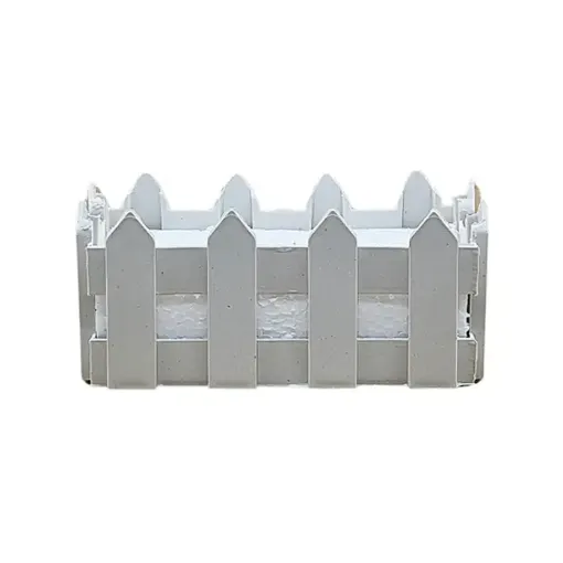 jardinera plastico maceta tipo cerca blanca rectangular 15 5x8x7cms 0