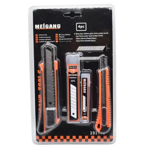 set 4 piezas dos trinchetas 13 15cms repuestos 9 18mm 0