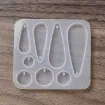 molde silicona para resina epoxi modelo colgantes gemas bijou pendientes x7 formas 70x75mms 3