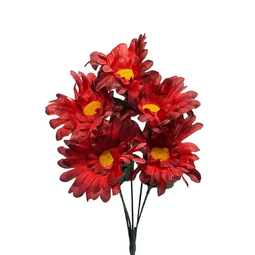 ramo flores artificiales plasticas gerberas x4 10cms medida 33cms varios colores 0