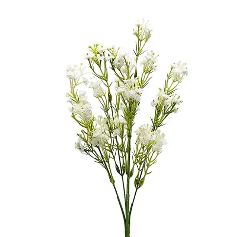 ramo flores artificiales ilusion plastica pelotitas 33cms color celeste 0