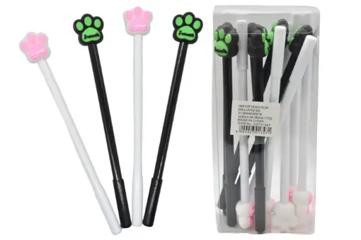 boligrafo tinta gel color negro 17cms huella sweet por unidad 0