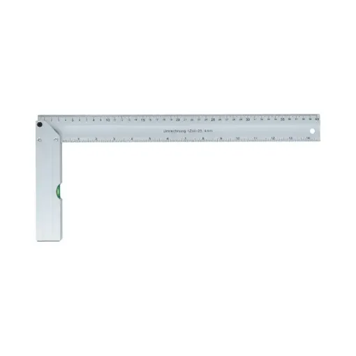 regla escuadra metalica aluminio 40x17cms nivel 0