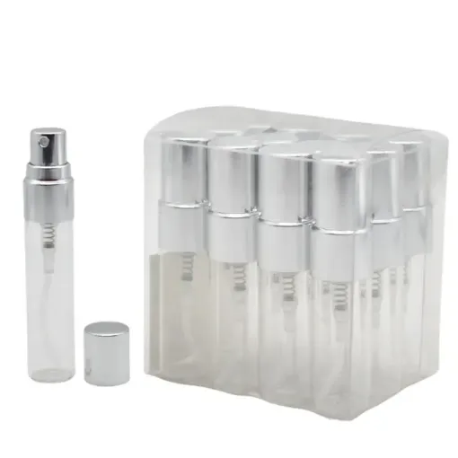 envase vidrio atomizador rociador 3ml medida 50x14mms tapa metalica por unidad 0