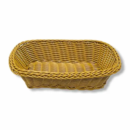 panera canasta plastico imitacion rattan ovalada 30x22cms 0