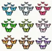 aplique parche bordado termoadhesivo para tela modelos mariposas 8cms por unidad varios colores 0