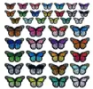 aplique parche bordado termoadhesivo para tela modelos mariposas 4 5 8cms por unidad varios colores 1