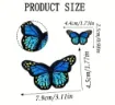 aplique parche bordado termoadhesivo para tela modelos mariposas 4 5 8cms por unidad varios colores 2