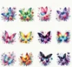aplique lavable calcomania dtf para transferir plancha tela 9cms motivos mariposas por unidad 0