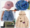 aplique parche bordado termoadhesivo para tela modelos mariposas 8cms por unidad varios colores 3