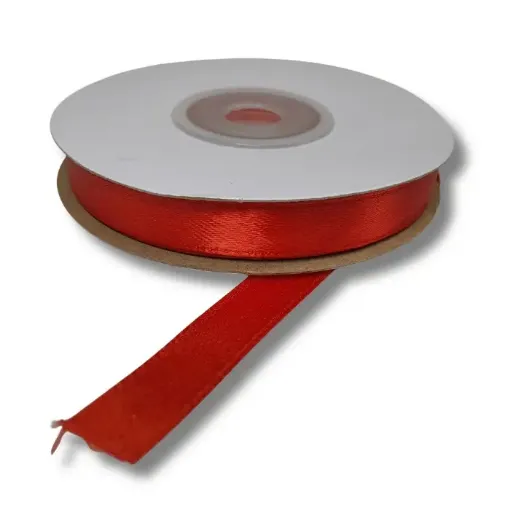 cinta raso doble faz satinada no 2 10mm por 20mts color rojo 0