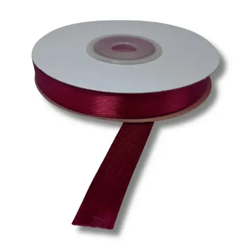 cinta raso doble faz satinada no 2 10mm por 5mts color bordeaux 0