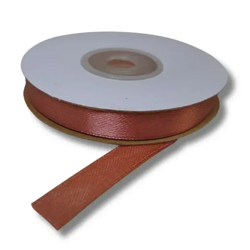 cinta raso doble faz satinada no 2 10mm por 5mts color cobre 0