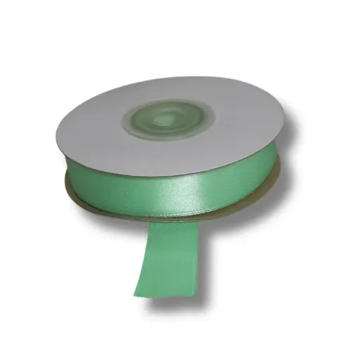 cinta raso doble faz acrocel no 3 15mm rollo 20mts color verde agua 0