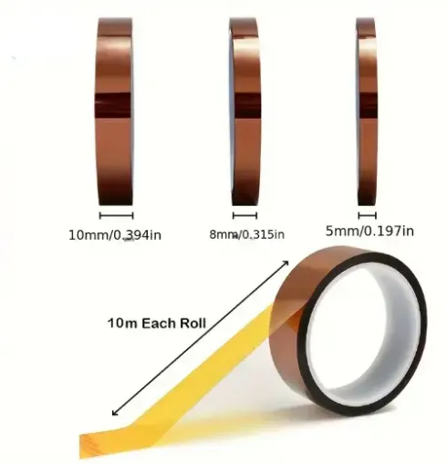 cintas termicas adhesivas para altas temperaturas sublimacion 5 8 10mms ancho x3 rollos x10mts 0