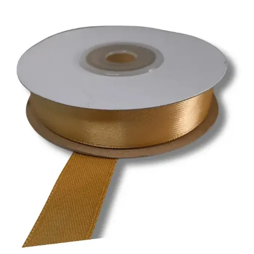 cinta raso doble faz no 3 15mm por 5mts acrocel color dorado 0