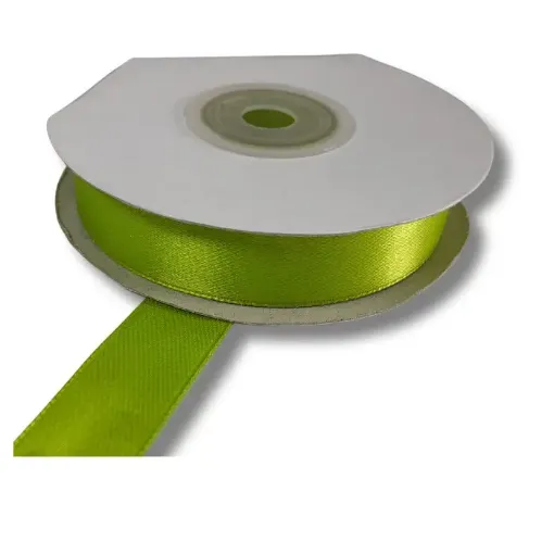 cinta raso doble faz acrocel no 3 15mm rollo 20mts color verde manzana 0