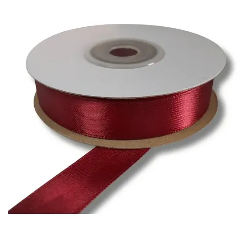 cinta raso doble faz no 3 15mm por 5mts color bordeaux 0