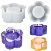 molde silicona para resina epoxi modelo candelabro portavelas flor 5 petalos 88x31mms 0
