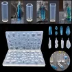 set 8 moldes silicona para resina epoxi modelos gemas joyas x8 moldes 0