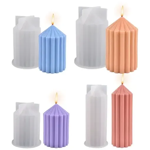 molde silicona para velas resina epoxi modelo columna 50x121mms 0