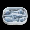 molde silicona para resina cocina reposteria modelo caracoles conchas x10 formas 66x85mms 1