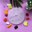 molde silicona grado alimenticio para chocolate masas resina modelo x12 mini galletitas 15 25mm 1