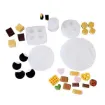 molde silicona grado alimenticio para chocolate masas resina modelo x12 mini galletitas 15 25mm 2