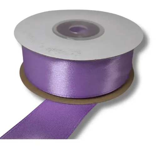 cinta raso doble faz acrocel no 5 25mm rollo 20mts color lila 0