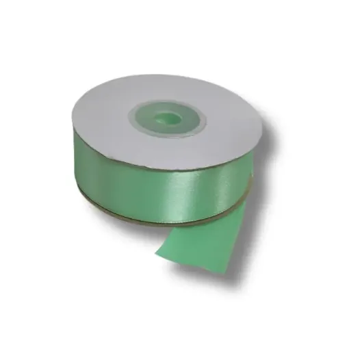 cinta raso doble faz acrocel no 5 25mm rollo 20mts color verde agua 0