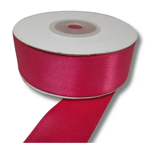 cinta raso doble faz acrocel no 5 25mm rollo 20mts color fucsia 0