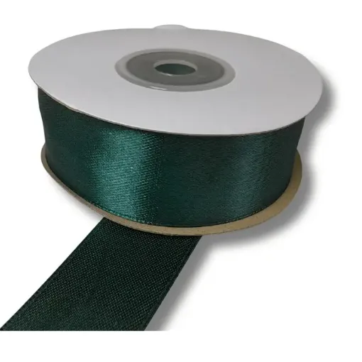cinta raso doble faz acrocel no 5 25mm rollo 20mts color verde oscuro 0