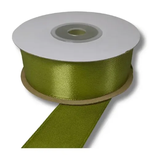 cinta raso doble faz acrocel no 5 25mm rollo 20mts color verde oliva 0