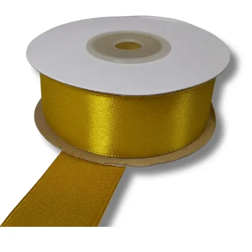 cinta raso doble faz acrocel no 5 25mm rollo 20mts color amarillo oro 0