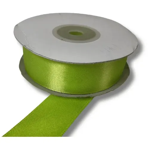 cinta raso doble faz acrocel no 5 25mm rollo 20mts color verde manzana 0
