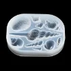molde silicona para resina cocina reposteria modelo caracoles conchas x10 formas 66x85mms 3