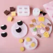 molde silicona grado alimenticio para chocolate masas resina modelo x12 mini galletitas 15 25mm 3