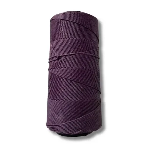 hilo cordon encerado fino 100 polyester 2 cabos cono 100grs 150mts settanyl color 0069 violeta 0